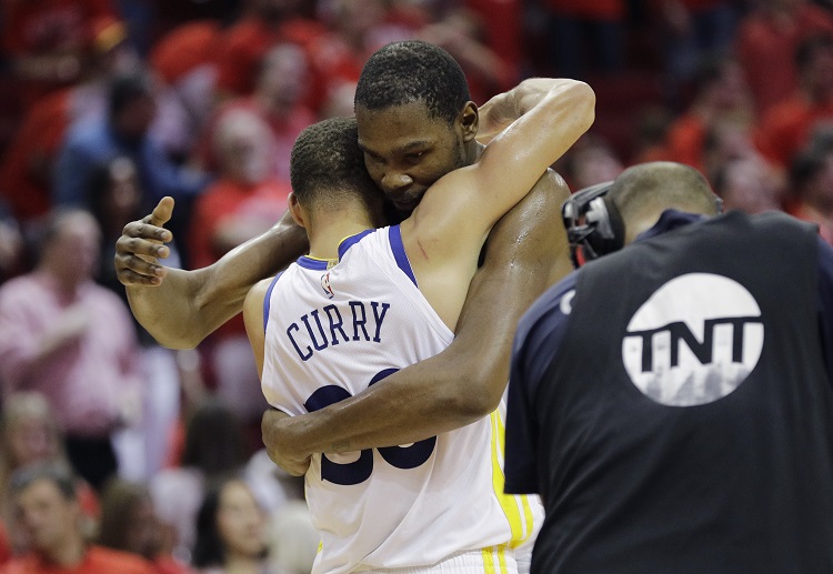 Kevin Durant and Stephen Curry are both happy to be on the top of NBA betting tips