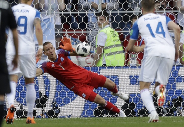 Iceland goalkeeper Hannes Halldorsson has been hailed man of the match during their World Cup 2018 clash with Argentina