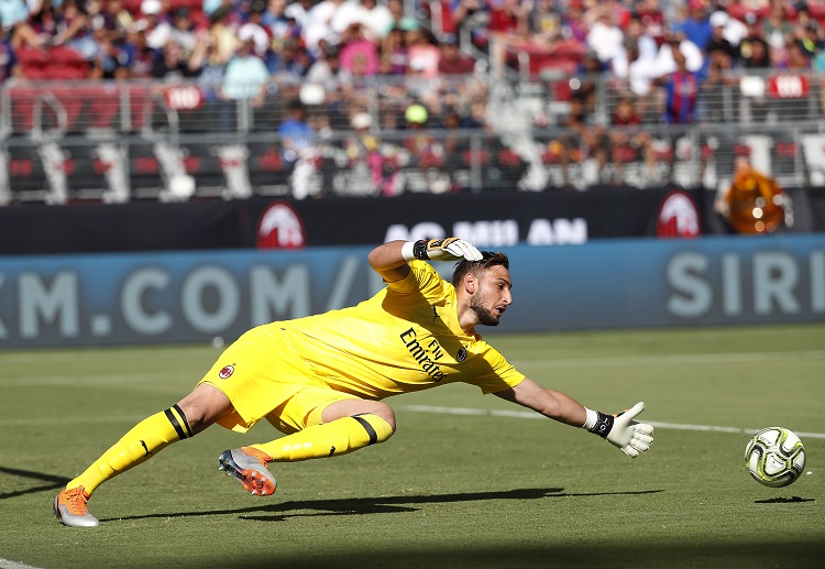 Despite their defeat, Gianluigi Donnarumma has shown impressive skills for Milan during Serie A battle against Napoli