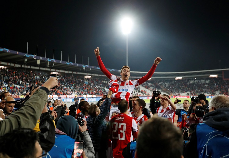 Milan Pavkov leads Red Star Belgrade to a 2-0 victory against Liverpool in recent Champions League clash