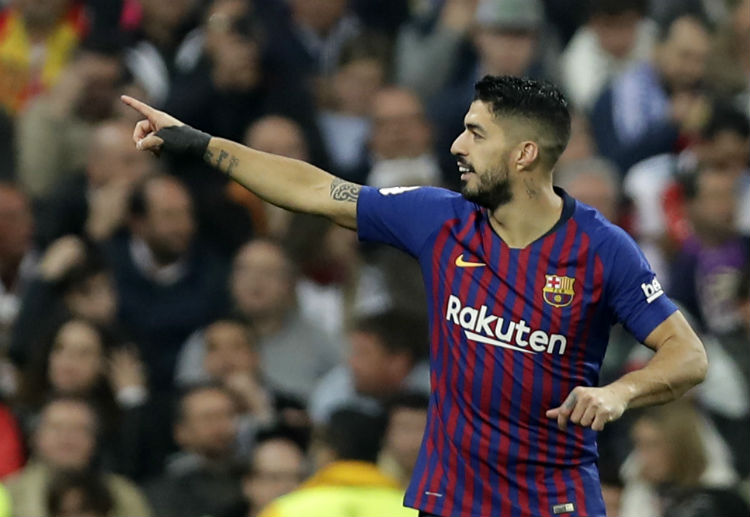 La Liga: Barcelona striker Luis Suarez is on target during their match versus Real Madrid