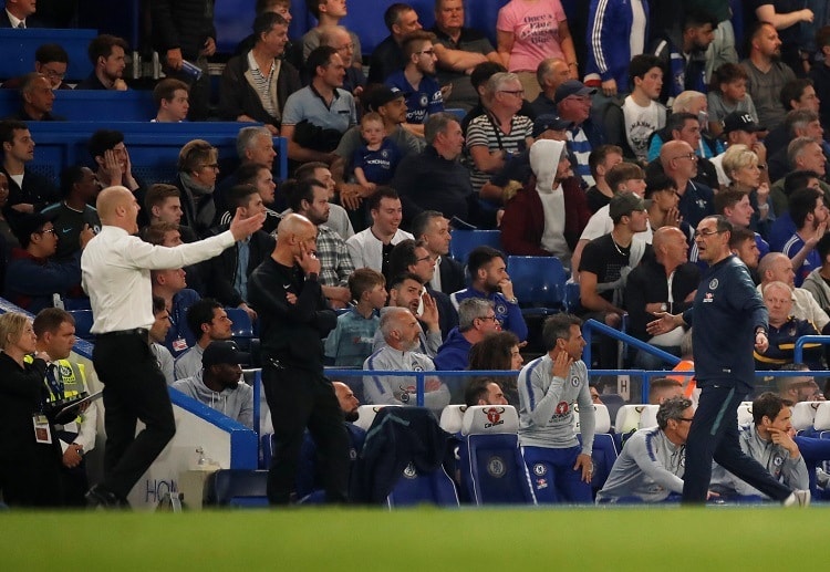 Maurizio Sarri embroils in an argument with Burnley's Sean Dyche after the final whistle in recent Premier League clash