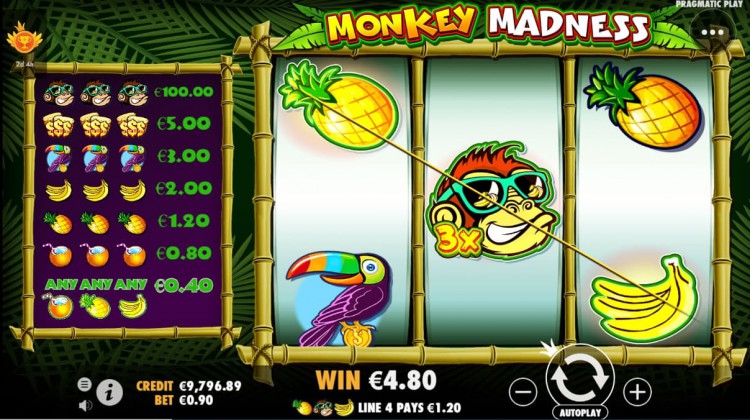 Monkey Madness will surely fill your slot game experience with thrill