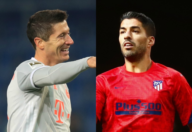 Robert Lewandowski and Luis Suarez will face off in Champions League as Bayern Munich clash against Atletico Madrid