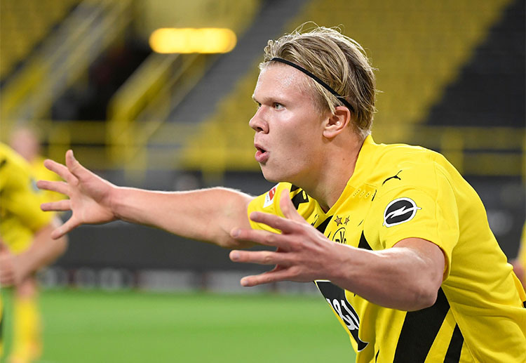 Erling Haaland has scored 10 goals for Borussia Dortmund in just 8 Bundesliga matches this season