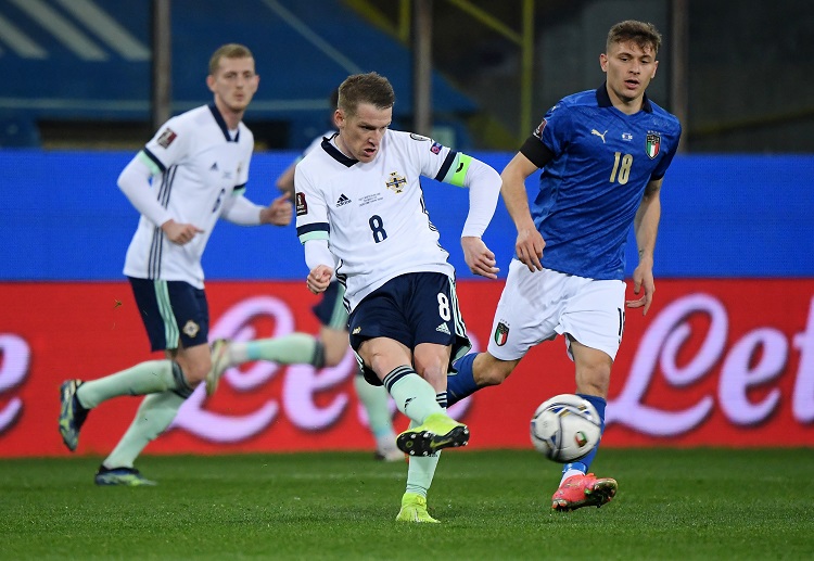 Steven Davies made his 125th cap for Northern Ireland during the World Cup 2022 qualifying match with Italy