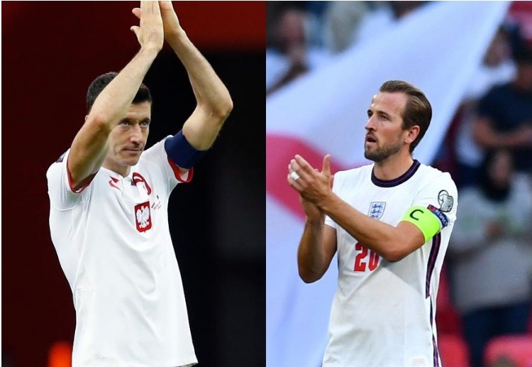 Robert Lewandowski and Harry Kane will both aim to score as Poland clash against England in the World Cup 2022