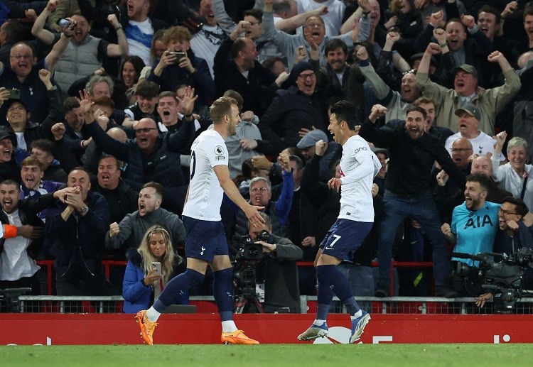 Tottenham Hotspur forward Son Heung-min during a Premier League match against Liverpool