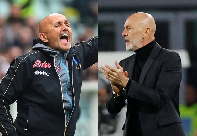 Luciano Spalletti of Napoli will try to defeat Stefano Pioli of AC Milan in their Champions League second leg match