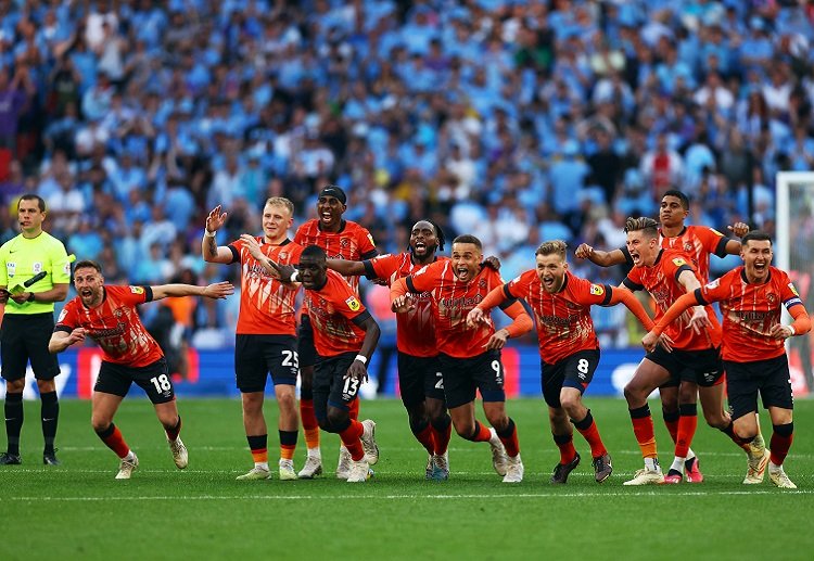 Luton Town are promoted to the Premier League for the first time since 1992