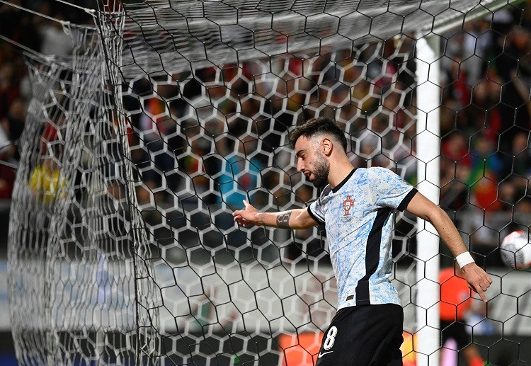 Bruno Fernandes during Portugal’s international friendly win against Sweden