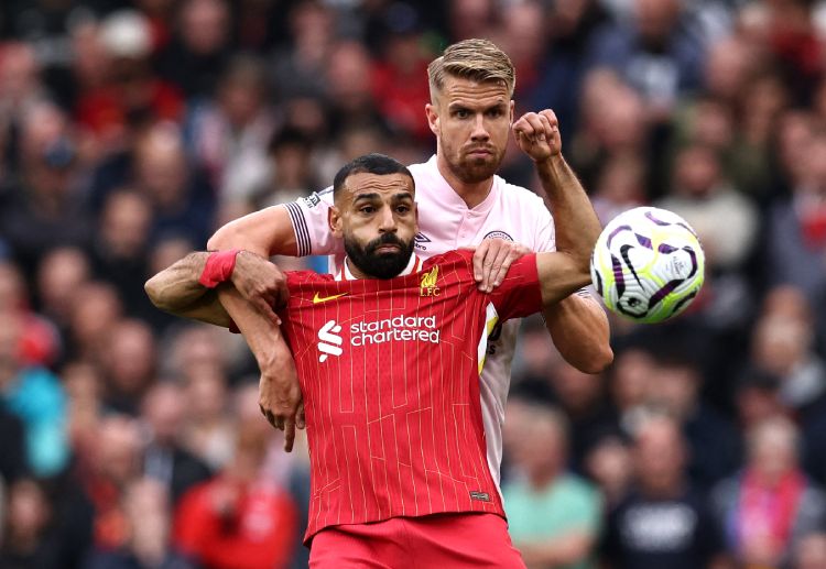 Mohamed Salah scored in the 70th minute of Liverpool's 2-0 Premier League win against Brentford