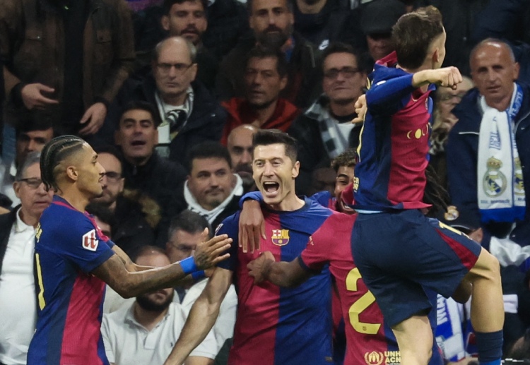 Barcelona defeated Real Madrid in La Liga, thanks to goals from Robert Lewandowski, Lamine Yamal, and Raphinha